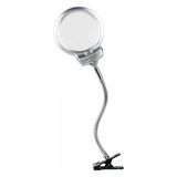 Nemere -2.5X130 mm 5X24 mm LED Aydınlatmalı Büyüteç,masa Üstü Metal Hortum MANDALLI-MG15124-C Nemer - Renkli