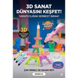 Nemere 3D Kalem Seti (Pembe) Dijital Göstergeli + 3 Renk Filament Hediyeli Eğitici Yazıcı Abs/pla Uyuml