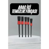Nemere 5 Adet Oto Detaylı Temizleyici Araç Içi Temizlik Fırça Seti Koltuk Döşeme Kapı Toz Alma Fırçası - Çok Renkli