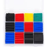 Nemere 560 Parça Kablo Izolasyon Makaron Seti 12 Ölçü 5 Renk Heat Shrink Tube Organizer Kutulu - Renkli - standart