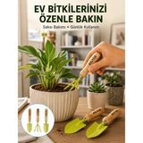 Nemere Ahşap Saplı Mini Bahçe El Aleti Seti Saksı ve Çiçek Bakım Seti