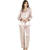 Nemere Angel Pudra Ikili Saten Gecelik Pijama Takımı 7647