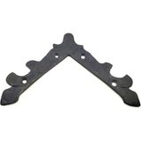 Nemere Antika Tarz Dekoratif Pirinç Lale Köşe Gönye - Üst, 133X133 Mm, Oksit - 133 x 133 mm