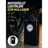 Nemere Araç Lastik Şişirme Pompası Taşınabilir Analog Basınç Göstergeli Hava Kompresörü - Renkli - standart