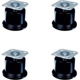 Nemere Bekleme Bingo Ayak Tablalı - 50MM - Siyah HKS280 - 4 Adet