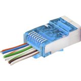Nemere CAT6E Ez RJ45 Metal Konnektör 100 Adet Plastik Kutu - Mavi ND2420