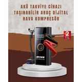 Nemere Çok Fonksiyonlu Araç Yol Yardım Kiti Jump Starter ve Lastik Pompası - Renkli - standart