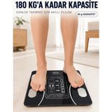 Nemere Dijital Akıllı Cam Baskül Mobil Uygulama Destekli Vücut Analiz Tartısı 180 kg - Renkli - standart
