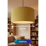 Nemere Hardal Kumaş Başlıklı Sarkıt Avize 35 cm - 1 - 10 W - Amber