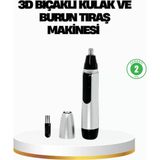 Nemere İthalat 3D Bıçaklı Burun ve Kulak Tıraş Makinesi Pil ile Çalışan Taşınabilir Model Nemere Ithalat - 1