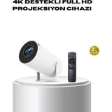 Nemere İthalat 4K Destekli Full Hd Projeksiyon Cihazı – 130 Inç Geniş Ekran, Wifi ve HDMI Bağlantılı Nemere - Çok Renkli