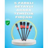 Nemere Ithalat 5'li Araba Temizlik Fırçaları-Farklı Boyutlu Fırçalarla Derinlemesine Temizlik - 1 - Renkli