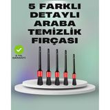 Nemere Ithalat 5'li Araç Temizlik Fırça Seti-Detaylı Temizlik Için Çok Amaçlı Fırçalar - 1 - Renkli