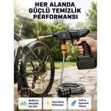 Nemere Ithalat Akülü Araba Yıkama Makinesi 21V Güçlü Basınçlı ve Çift Akülü Taşınabilir