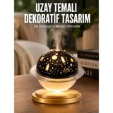 Nemere Ithalat Aromaterapi Hava Nemlendirici Gece Lambası Uzay Model Satürn Oda Kokusu - Çok Renkli
