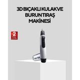 Nemere Ithalat Burun Kulak ve Kaş Tıraş Makinesi 3D Keskin Bıçaklı Pil ile Çalışan - 1