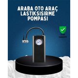 Nemere İthalat Elektrikli Hava Kompresörü Type-C USB Şarjlı Çok Fonksiyonlu Lastik Pompası Nemere Ithalat - Çok Renkli