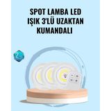 Nemere İthalat Ev Ofis Kamp Için Uygun Uzaktan Kumandalı Yapışkanlı Kablosuz LED Spot Lambalar Nemere Ithala - Çok Renkli