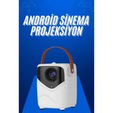 Nemere Ithalat Hd Ayaklı Portatif Projeksiyon Cihazı Android Işlemcili Sinema Projektörü - Çok Renkli