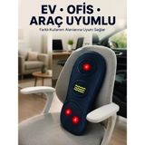 Nemere İthalat Isıtmalı Bel Masaj Minderi Ev Ofis Araç Uyumlu Titreşimli Destek Nemere Ithalat - Çok Renkli