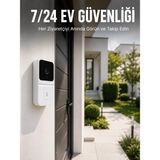 Nemere İthalat Kablosuz Beyaz Akıllı Kapı Zili Wi-Fi Bağlantılı Hd Kameralı Ev Güvenlik Sistemi Nemere Ith
