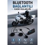 Nemere Ithalat Kask Kulaklığı Motosiklet Intercom Interkom Dinleme Konuşma Özellikli Su Geçirmez - Çok Renkli