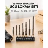 Nemere İthalat Metal Gövdeli 16LI Bits Seti Çok Amaçlı Tornavida Uçları Nemere Ithalat - Çok Renkli