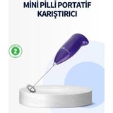 Nemere İthalat Mini Pilli Portatif Karıştırıcı – Cappuccino, Latte, Frappe ve Kahve Köpürtücü Nemere It - Çok Renkli