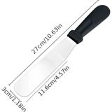 Nemere Ithalat Paslanmaz Çelik L Tipi Pastacı Spatulası - Çok Renkli