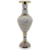 Nemere Ithalat Pirinç Sedefli Vazo 35 cm - 1