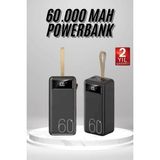Nemere Ithalat Powerbank 60.000 Mah Taşınabilir Şarj Hızlı El Fenerli Dijital Göstergeli