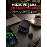 Nemere İthalat Powerbank Özellikli Bluetooth Kablosuz Kulaklık – Dokunmatik Kontrol, Uzun Pil Ömrü, Ergonomik - Çok Renkli