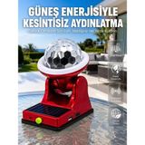 Nemere Ithalat Şarjlı Rgb Projektör Lamba Güneş Enerjili Çok Fonksiyonlu Disco Işık Lambası