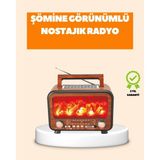 Nemere İthalat Şömine Alev Işıklı Solar Bluetooth Hoparlör – 7W Güçlü Ses, Fm Radyo Nemere Ithalat - Çok Renkli