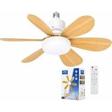 Nemere Ithalat Tavan Vantilatörü ve LED Avize - Uzaktan Kumandalı - 6 Kanatlı - 52 cm