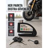 Nemere İthalat Titreşim Sensörlü Alarmlı Motosiklet Disk Kilidi 14MM Çelik Çift Kilitleme Nemere Ithalat