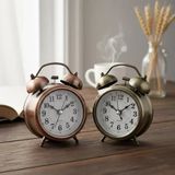 Nemere Ithalat Yuvarlak Eskitme Metal Çalar Saat - 1