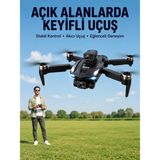 Nemere Katlanabilir Çift Kameralı Drone ile Havadan Fotoğraf ve Video Çekimi - Renkli - standart