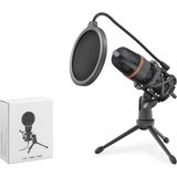 Nemere ME4USB Profesyonel Gaming Rgb Mikrofon 48 Khz / 16 Bit Çok Yönlü Type-C - Siyah