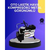 Nemere Metal Gövdeli Oto Lastik Hava Kompresörü 12V 140 Psı Hızlı Şişirme - Çok Renkli