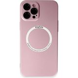 Nemere Mey Ithalat® iPhone 12 Pro Kılıf Jack Magneticsafe Lens Silikon - Rose Gold - Renkli