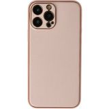 Nemere Mey Ithalat® iPhone 13 Pro Max Kılıf Coco Deri Silikon Kapak - Pudra - Renkli