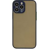 Nemere Mey Ithalat® iPhone 15 Pro Max Kılıf Montreal Silikon Kapak - Lacivert - Renkli