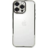Nemere Mey Ithalat® iPhone 16 Pro Max Kılıf Lensli Silikon - Gümüş - Renkli