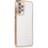 Nemere Mey Ithalat® Samsung Galaxy A73 5g Kılıf Lensli Silikon - Gold - 1 - Renkli