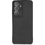 Nemere Mey Ithalat® Samsung Galaxy S21 Ultra Kılıf Loop Deri Silikon - Siyah - Renkli
