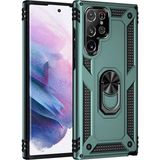 Nemere Mey Ithalat® Samsung Galaxy S21 Ultra Kılıf Sofya Yüzüklü Silikon Kapak - Yeşil - Renkli