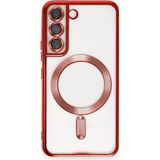 Nemere Mey Ithalat® Samsung Galaxy S22 Kılıf Kross Magneticsafe Kapak - Kırmızı - 1 - Renkli