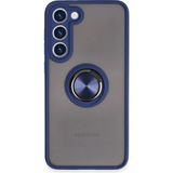 Nemere Mey Ithalat® Samsung Galaxy S23 Plus Kılıf Montreal Yüzüklü Silikon Kapak - Lacivert - 1 - Renkli