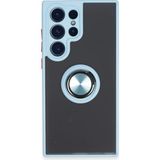 Nemere Mey Ithalat® Samsung Galaxy S23 Ultra Kılıf Montreal Yüzüklü Silikon Kapak - Buz Mavi - 1 - Renkli